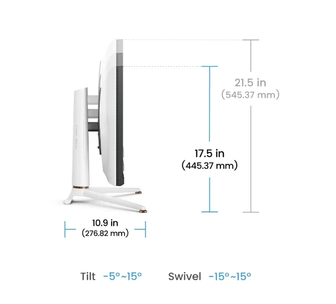 BenQ MOBIUZ EX271Q 27", IPS, 180Hz, 1ms, 2560x1440 2K QHD, HDR400, Gaming Monitor, Color Vibrance, Light Tuner, FreeSync Premium, KVM, Console Mode, B.I.+, LBL, 400 nits, 1000:1, HDMI, DP, USB C wDP alt. 65W PD, Speaker 2.5W x2,  6kg. WHITE