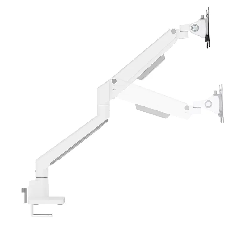 Стойка за монитор NEOMOUNTS BY NEWSTAR – Next Slim, 17-35", газов механизъм, Topfix, 180° стопер, бял