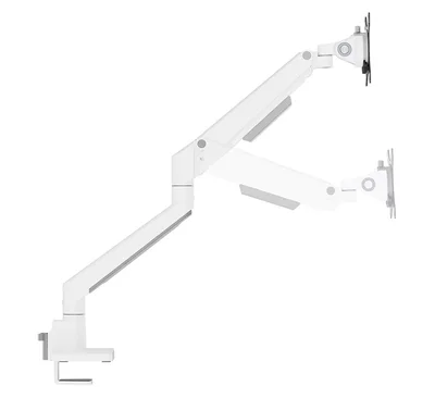 Стойка за монитор NEOMOUNTS BY NEWSTAR – Next Slim, 17-35", газов механизъм, Topfix, 180° стопер, бял