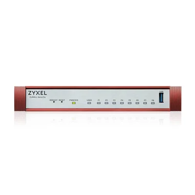 ZyXEL USG FLEX 100 H, 8 Gigabit user-definable ports, 1*USB with 1 YR Gold Security Pack