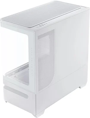 Кутия за компютър ASUS Prime AP202 TG, Micro Tower, Бял
