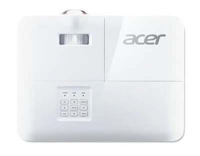 Acer Projector S1386WH, DLP, Short Throw, WXGA (1280x800), 3600 ANSI Lumens, 20 000:1, 1x, 3D ready, HDMI, VGA out, DC Out (5V/1A, USB-A), RCA, Audio in/out, Speaker 16W, Bluelight Shield, Bag, 3.1kg, 3Y, White