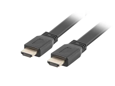 HDMI кабел Lanberg 2.0 1m, 4K, плосък, черен