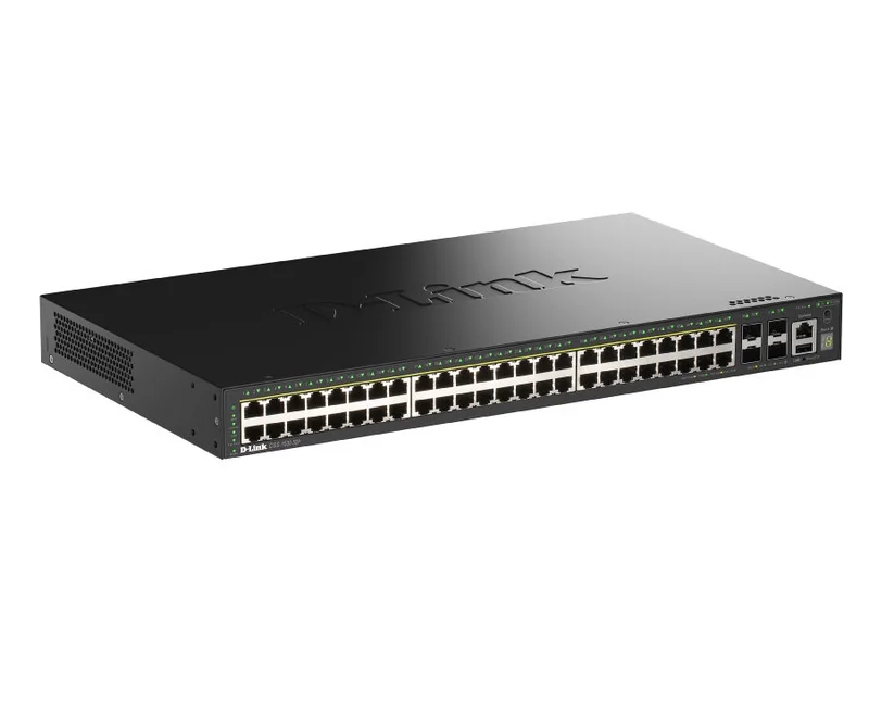 D-Link 48 Ports GE PoE (30W) + 4 Ports 10G SFP+ Smart Managed Switch, 370W