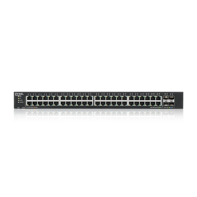 ZyXEL  XGS1935-52, 52 Port Lite-L3 Smart Managed Switch, 48x Gigabit Copper and 4x 10G SFP+, hybrid mode, standalone or NebulaFlex Cloud