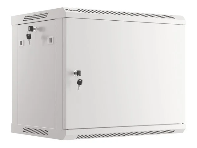 Lanberg rack cabinet 19" wall-mount 9U/600x450 for self-assembly with metal door grey (flat pack)