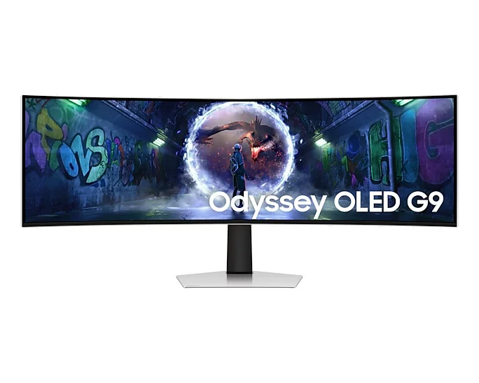 Samsung LS49CG934, 49" Odyssey G9 GAMING, Curved OLED, 1800R, 240Hz, Smart. 32:9, 5120 x 1440, 250 cd/m2, Display Port , HDMI,Micro HDMI, USB Hub, Silver + Logitech G102 Mouse, Lightsync RGB, 8000 DPI, 6 Programmable Buttons, Black