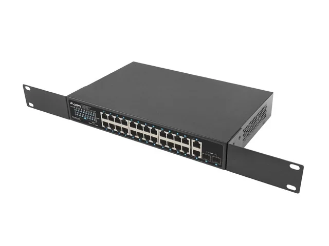 Lanberg switch 24x 1GB poe+/2x GB 2x sfp rack 19" gigabit ethernet 360w