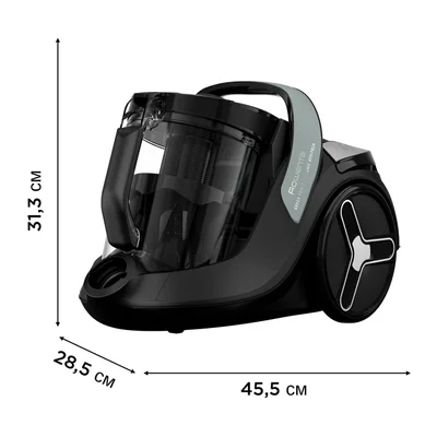 Прахосмукачка Rowenta RO7C32EA Green Force Cyclonic Effitech 900W, HEPA, 2.5 л, за сухо почистване, черна