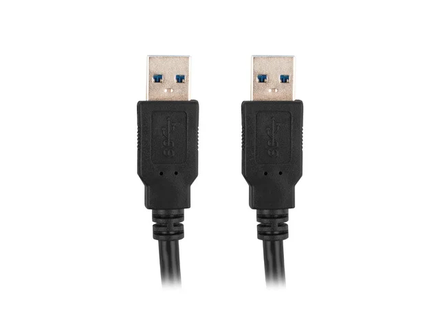 USB кабел Lanberg USB-A (M) към USB-A (M) 3.0 0.5m черен