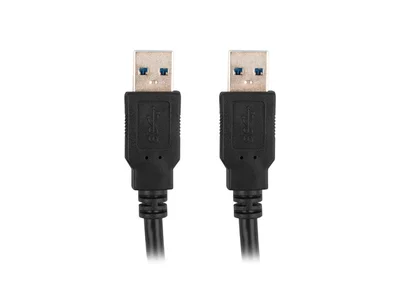 USB кабел Lanberg USB-A (M) към USB-A (M) 3.0 0.5m черен