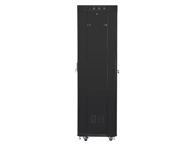 Lanberg rack cabinet 19" free-standing 42U/600x600 (flat pack) with glass door lcd black v2