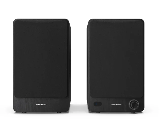 Sharp Audio Systems CP-SS30(BK), Hifi Systems BOOKSHELF SPEAKERS 60W (2 x 30W) RMS 2, Bluetooth v5.0, USB playback, MP3 Audio decoder, RCA L/R In, 3.5mm Aux-in / line-in, Digital optical-in, Wooden speaker, Black