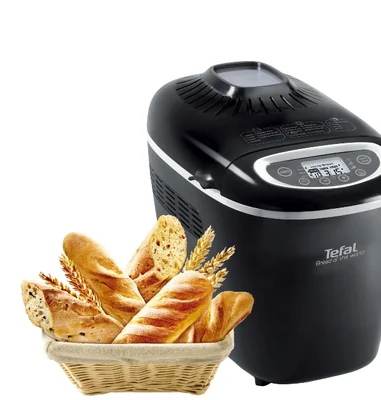 Хлебопекарна Tefal PF611838 1600W, 750/1000/1500 г, 19 програми, 3 степени на изпичане, черна
