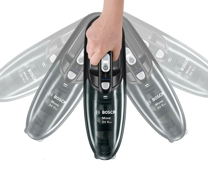 Bosch BHN24L, Rechargeable Vacuum Cleaner, Move Lithium 24Vmax; 21.6V; Charging time 5h; Dust container 0.3l; Working 45 min; Black
