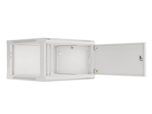 Lanberg rack cabinet 19" wall-mount 6U/600x600 for self-assembly with metal door grey (flat pack)
