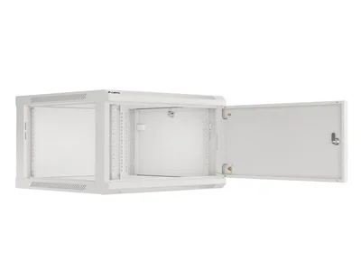 Lanberg rack cabinet 19" wall-mount 6U/600x600 for self-assembly with metal door grey (flat pack)