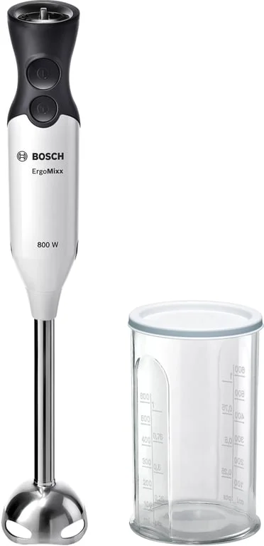 Bosch MS61A4110, Blender, ErgoMixx, 800 W, Included transparent jug, White, anthracite