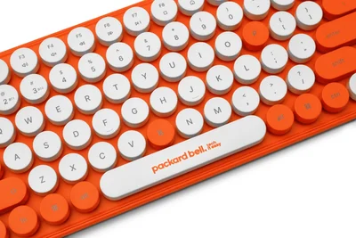 PackardBell The Dot Combo, PBA 600, BT Keyboard and mouse, Ergonomic Slim Design, Quiet Keys, US layout, Orange
