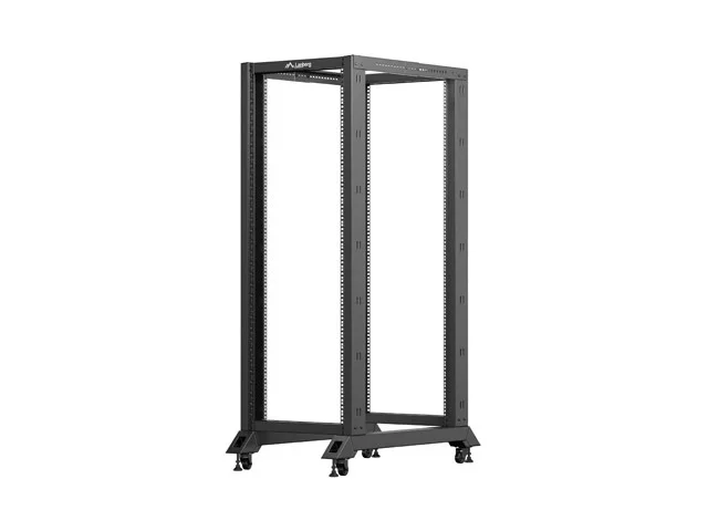 Комуникационен шкаф LANBERG – Open Rack 19", 32U, 600x1000 мм, черен