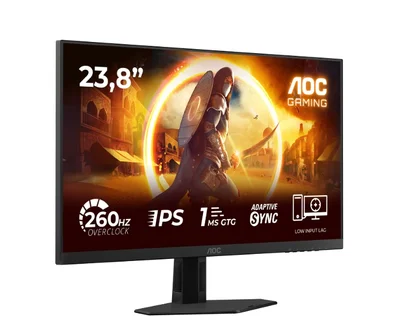 Монитор AOC 24G4ZRE 23.8" Fast IPS, Full HD, 260Hz, HDR10, геймърски