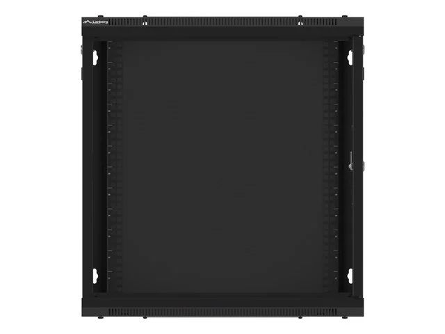Lanberg rack cabinet 19" wall-mount 12U/600x450 for self-assembly with metal door black (flat pack)