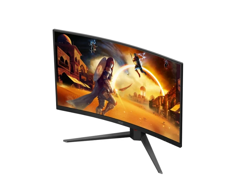 AOC C32G4Z, 31.5" Curved 1500R, VA, WLED, 1920x1080@260Hz (OC, Native 240Hz), 4ms GtG, 0.3ms MPRT, 300cd m/2, 3500:1, Adaptive Sync, FlickerFree, Anti Blue Light, 5Wx2, Tilt, Height Adjust, Swivel, 2xHDMI, DP