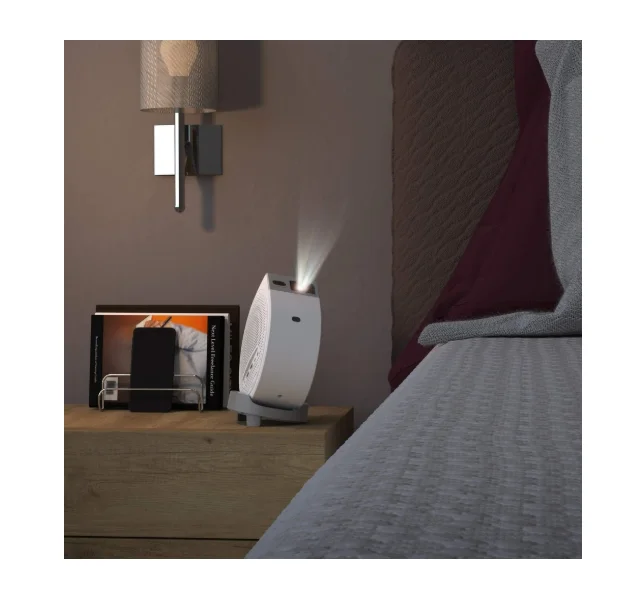 BenQ GV50 Laser Portable Projector, 1080p (1920x1080), 100K:1, 500 ANSI Lumens, 1.2X, Auto Keystone, HDMI (ARC 5.1 channel), USB-C (w/DP PD), USB, BT 5.0,  2x4W Speakers + 10W Woofer, Google TV, SmartRemote App, WiFi, 2.1kg, White