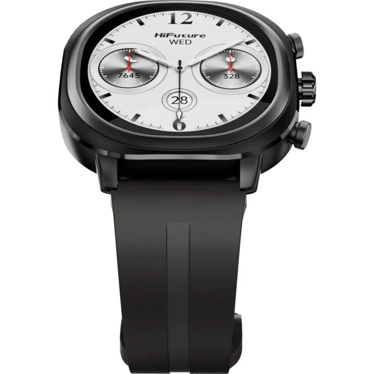 HiFuture AIX Lite Black,  1.43" AMOLED,  466*466, Powered by Dual Core & Syntra AI, Bluetooth Call, 1ATM Waterproof, Sixth Generation Health Sensor, Up to 10 days daily use, Extra Fabric Strap inbox