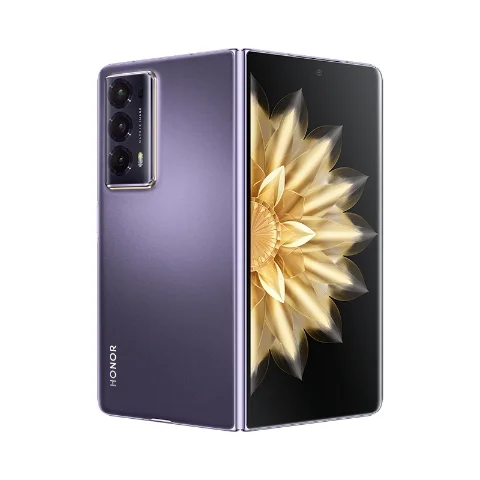 Honor Magic V2 Foldable, Purple, Veyron-N49C, 6.43", unfolded 7.92", OLED 2376x1060, unfolded 2344x2156, 5G, (3.19GHz+4x2.8GHz+3x2GHz), 16GB, 512GB, 50+50+20MP/16+16MP, 5000mAh, FPT, Android 13 + Honor Watch 4 Black+ Magic Aramid Case Black+Power Adapter