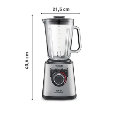 Tefal BL811D38, Mastermix Premium Blender, 1200 W, Thermo jug of impact glass, Total capacity: 2l, Speed control button, 6 removable blades, 3 programs, stainless steel
