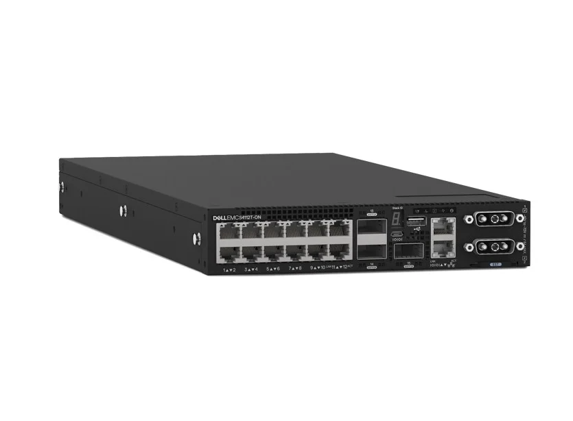 Dell EMC Switch S4112T, 12 x 10GBaseT, 3 x 100GbE QSFP28, IO to PSU, 2 x AC PSU, OS10, STOCK Smart Value, 1Yr PS NBD, 210-AOYW