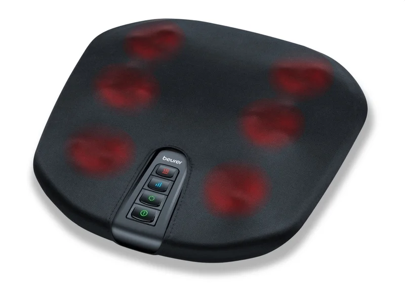 Масажор BEURER FM 70 Shiatsu за крака и гръб, с функция за затопляне, 18 масажни глави, 3 скорости, черен