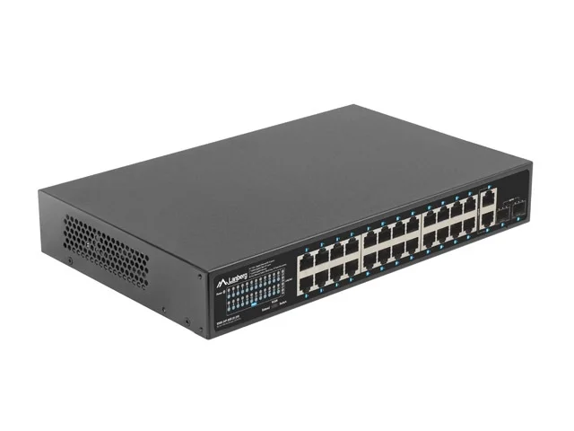 Lanberg switch 24x 1GB poe+/2x GB 2x sfp rack 19" gigabit ethernet 250w