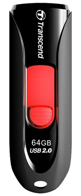USB флашка Transcend JetFlash 590K 64GB USB 2.0 Черен