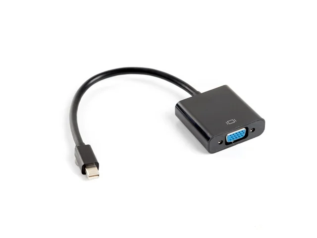 Адаптер Lanberg – Mini DisplayPort (m) към VGA (f), 20 см, черен