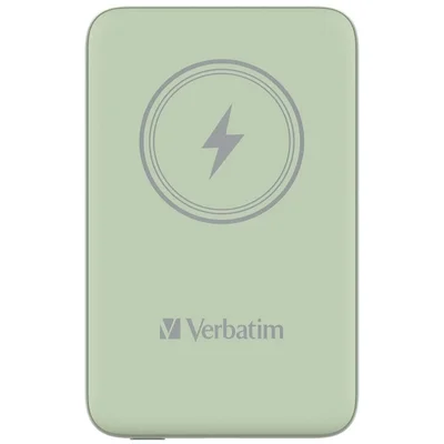 Външна батерия Verbatim MCP-10GN 10000 mAh USB-C PD 20W / Магнитно безжично зареждане 15W Зелен