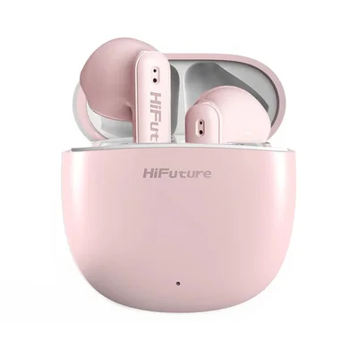 HiFuture ColorBuds2 Pink, Fashion TWS Earbuds, *5+15hours Play time,  Bluetooth 5.3, 10MM Driver, Soft Bass, Comfort Fit, Colorful option