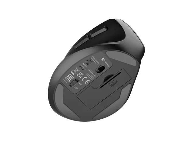 Мишка вертикална NATEC Crake 2, Bluetooth 5.2 + 2.4GHz, 2400 DPI, лява ръка, черна
