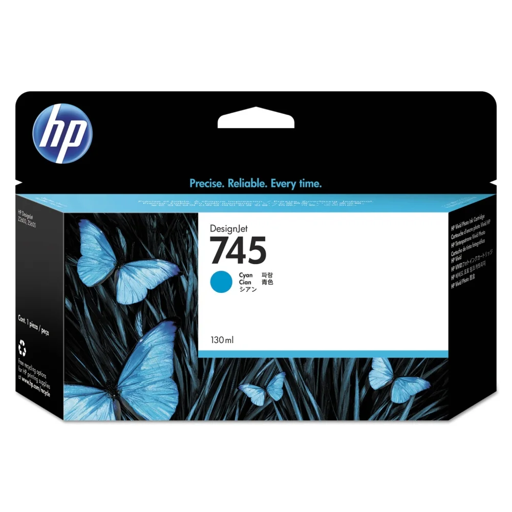 HP 745 130-ml Cyan Ink Cartridge