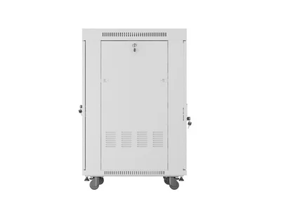 Lanberg rack cabinet 19" free-standing 22U/600x800 (flat pack) with glass door lcd grey v2
