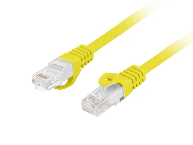 Lanberg patch cord CAT.6A U/UTP LSZH CU 0.25m Fluke Passed, Yellow