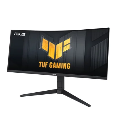 Asus TUF Gaming VG34VQL3A Curved Gaming, 34 " WQHD (3440 x 1440), 180Hz, 1500R, Curved design, Extreme Low Motion Blur, Freesync Premium Pro, 1ms (GTG),125% sRGB, DisplayHDR 400 , DisplayWidget, Black