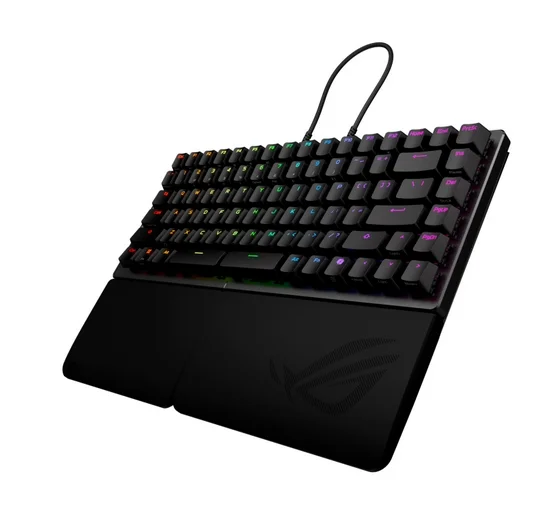 Геймърска клавиатура ASUS ROG Falcata, USB, RF Wireless, Bluetooth, RGB подсветка, черна