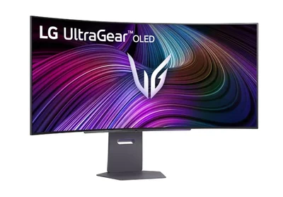 LG 45GX90SA-B, 44.5", OLED UltraGear 21:9 Curved Smart, 0.03 ms, WQHD (3440x1440), 240Hz, HDR 400, 1500000:1, 250 cd/m2, DCI-P3 98.5%, VRR, Free-sync, G-Sync, USB-C, PD 65W, HDMI, DP, PBP, Speakers 7W x2, Bluetooth, LG Switch, Height, Swivel, Tilt, Black