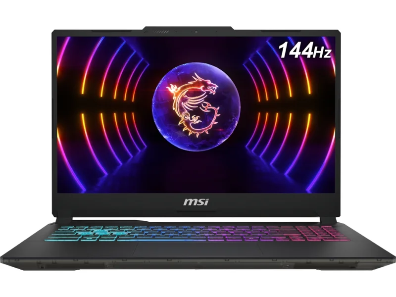 MSI Cyborg 15 A13UCK, i7-13620H (10C/16T, up to 4.90GHz, 24 MB), GeForce RTX 3050 4GB GDDR6, 15.6" FHD (1920x1080), 144Hz, IPS-Level, 16GB DDR5 5200MHz, 512GB PCIe Gen4x4 SSD, WiFi 6E, BT 5.3, 4 Zone RGB Kbd, NO OS, 53.5Whr, 1.98kg
