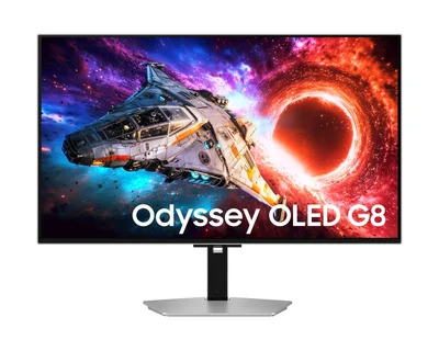 Samsung 32'' LS32HG800SU Odyssey OLED G8 4K 3840x2160 0.03ms 240Hz Glare Free DP 2.1 (UHBR20) & USB-C (98W) Silver + Logitech G102 Mouse, Lightsync RGB, 8000 DPI, 6 Programmable Buttons, Black