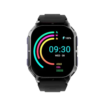 HiFuture Ultra 3 Black, 2.0" IPS, 240x296, Bluetooth Call, IP68 Waterproof, 24/7 True Heart Rate & Blood Oxygen Sensor, Up to 7 days daily use, 100+ Sports Mode