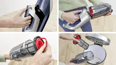Bosch BBH3K2800, Cordless Handstick Vacuum cleaner 2 in 1 Flexxo Gen2, Serie 4, 28V, 82 dB(A), AllFloor Power Brush with LEDs, built-in accessories, Blue
