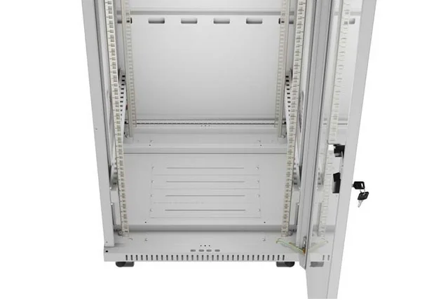 Lanberg Rack Cabinet 19" Free-Standing 42U/600X600 (FlAT Pack) With Glass Door LCD Grey V2